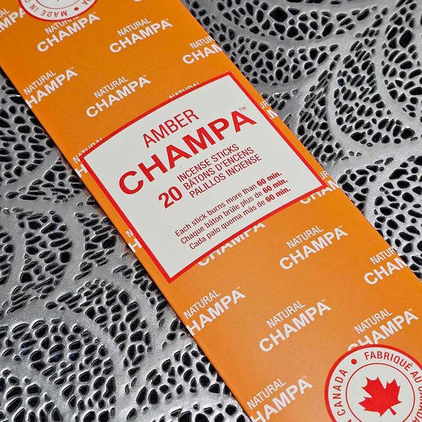 Natural Champa Incense Sticks - Amber (20 Sticks)