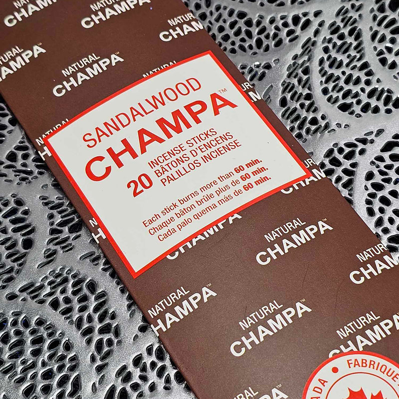 Natural Champa Incense Sticks - Sandalwood (20 Sticks)
