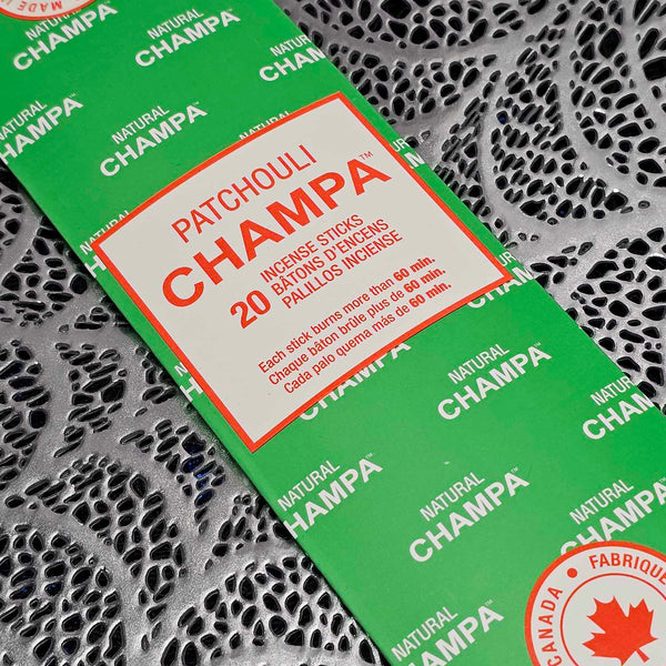 Natural Champa Incense Sticks - Patchouli (20 Sticks)