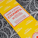 Bâtons d'encens Champa naturels – Encens et myrrhe (20 bâtons)