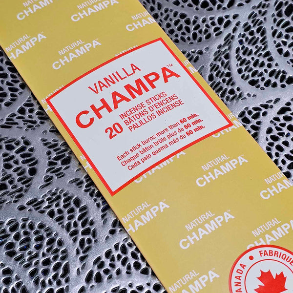Bâtons d'encens Champa naturels - Vanille (20 bâtons)
