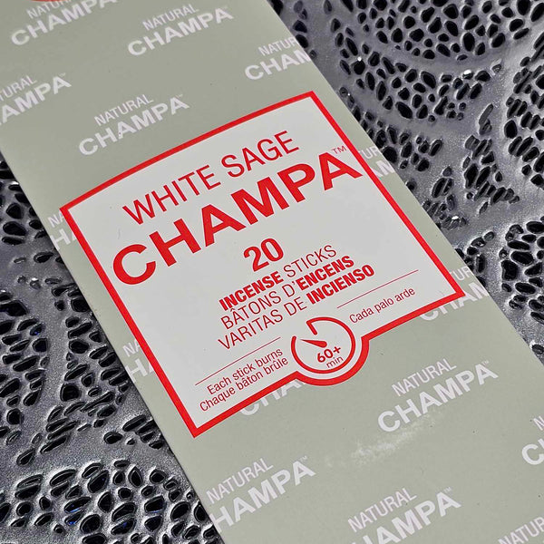 Bâtons d'encens Champa naturels - Sauge blanche (20 bâtons)