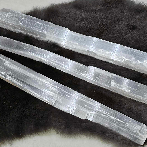 Large Raw Selenite Wand - Anywhere from 12" to 16" long