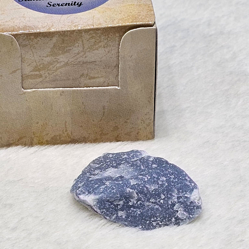 Boxed Rough Gemstone 20 to 40gram piece - Angelite