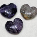 Boxed Puffy Heart Gemstone 1.5" to 2" - Fluorite