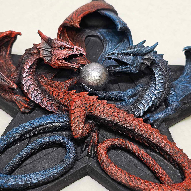 Elemental Dragons Pentagram Plaque