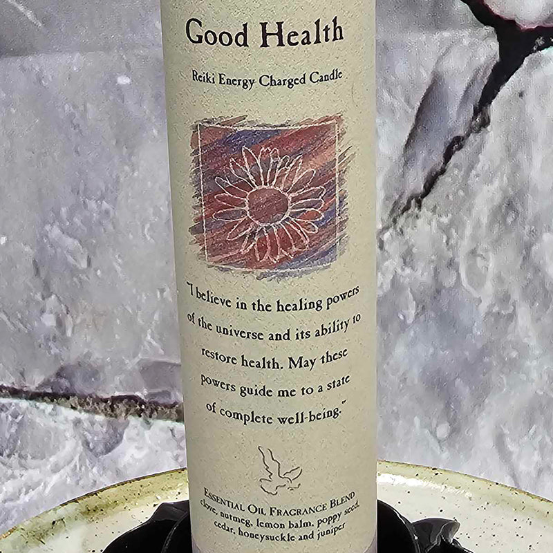 Herbal Magic Pillar Candle - 7" Tall - Good Health