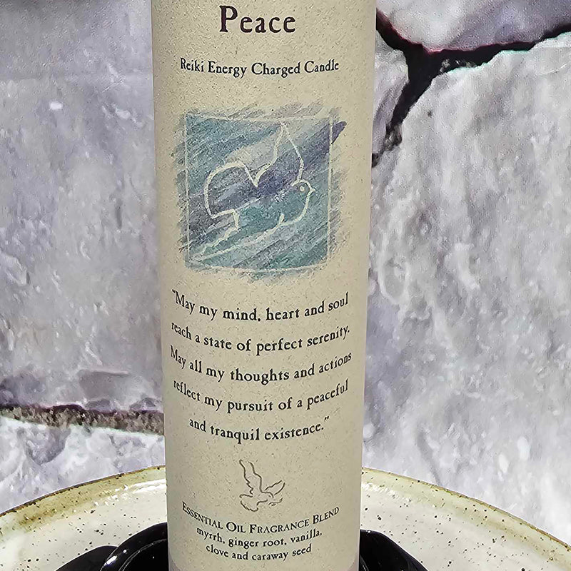 Herbal Magic Pillar Candle - 7" Tall - Peace