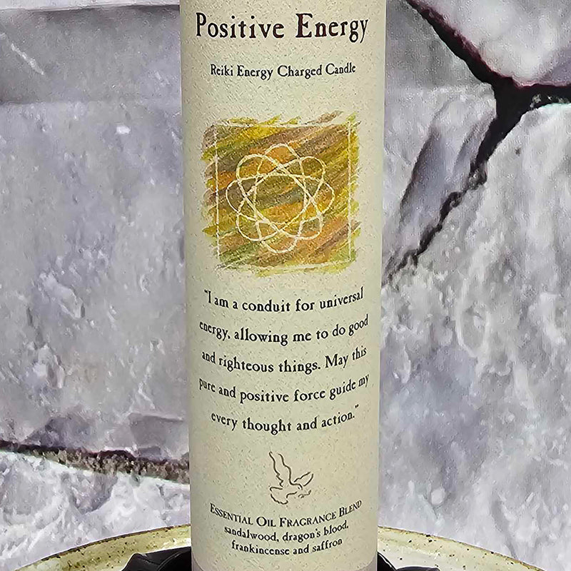 Herbal Magic Pillar Candle - 7" Tall - Positive Energy