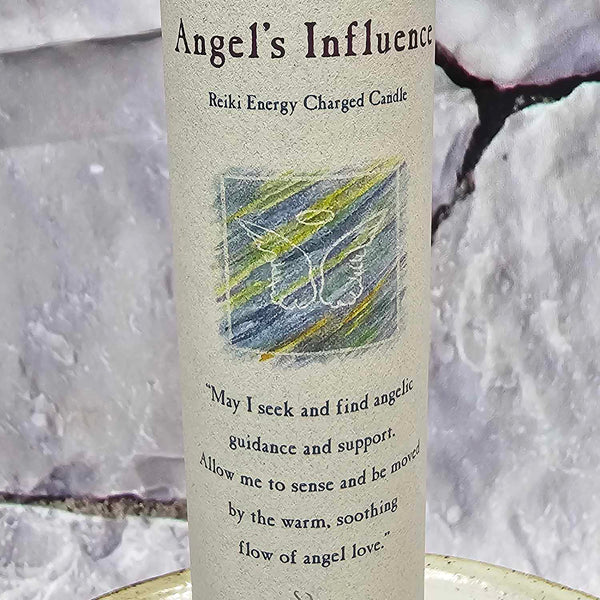 Bougie pilier magique à base de plantes – 17,8 cm de haut – Influence des anges