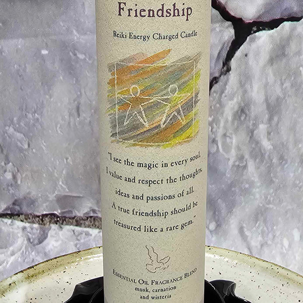 Herbal Magic Pillar Candle - 7" Tall - Friendship