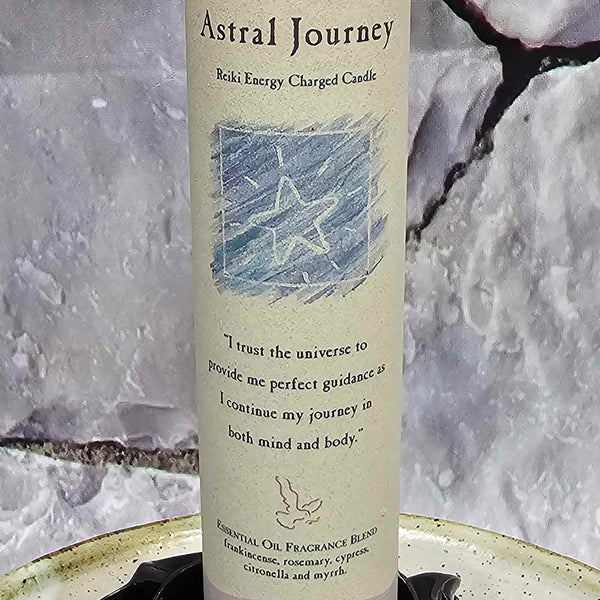 Herbal Magic Pillar Candle - 7" Tall - Astral Journey