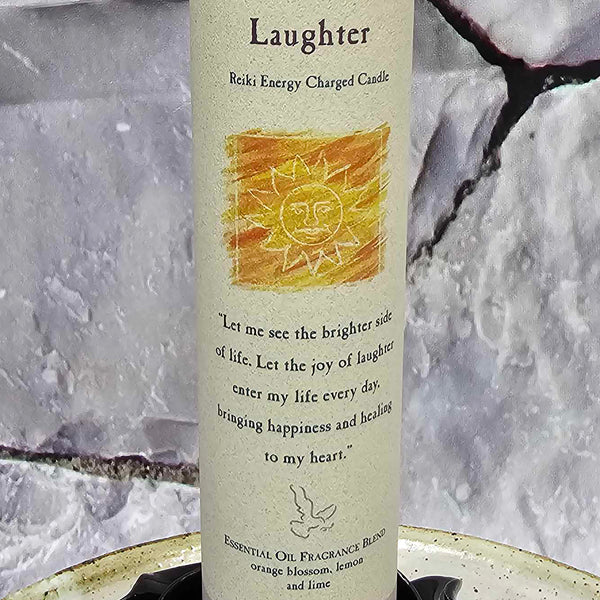 Herbal Magic Pillar Candle - 7" Tall - Laughter