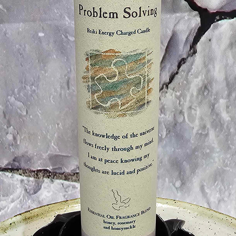 Bougie pilier magique à base de plantes – 17,8 cm de haut – Résolution de problèmes