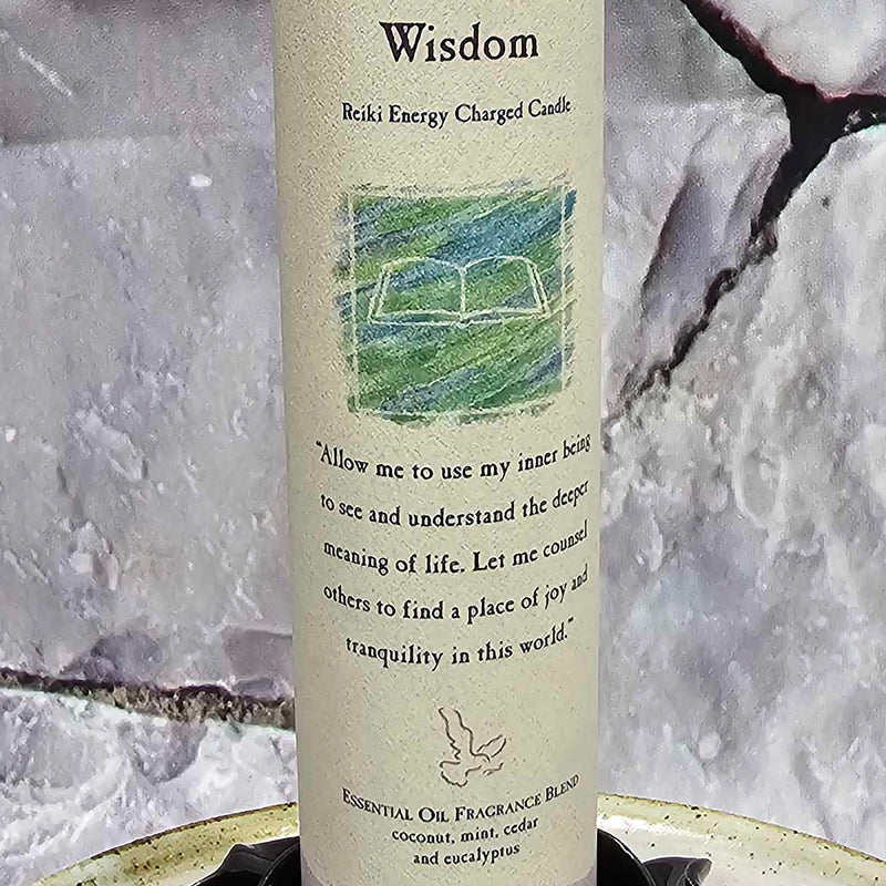 Herbal Magic Pillar Candle - 7" Tall - Wisdom