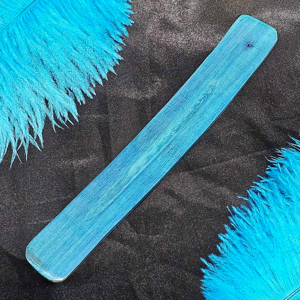 Wood Incense Holder - Aqua