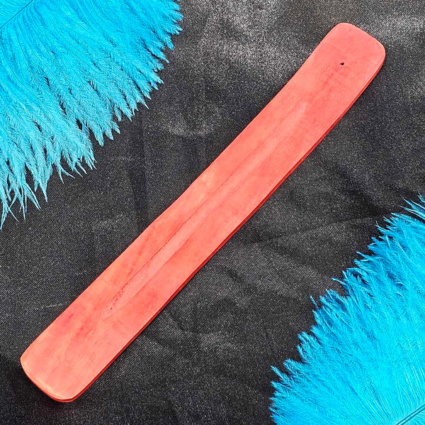 Wood Incense Holder - Red