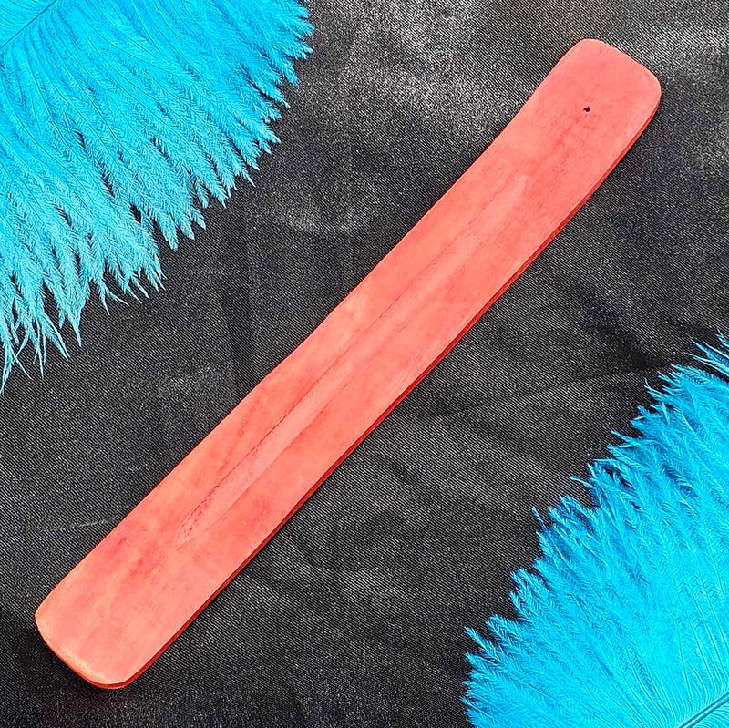 Wood Incense Holder - Red