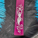 Wood Incense Holder - Violet w/Goddess Symbol