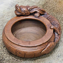 Bol brûleur d'encens en céramique - Dragon avec sac de sable - 4,75"