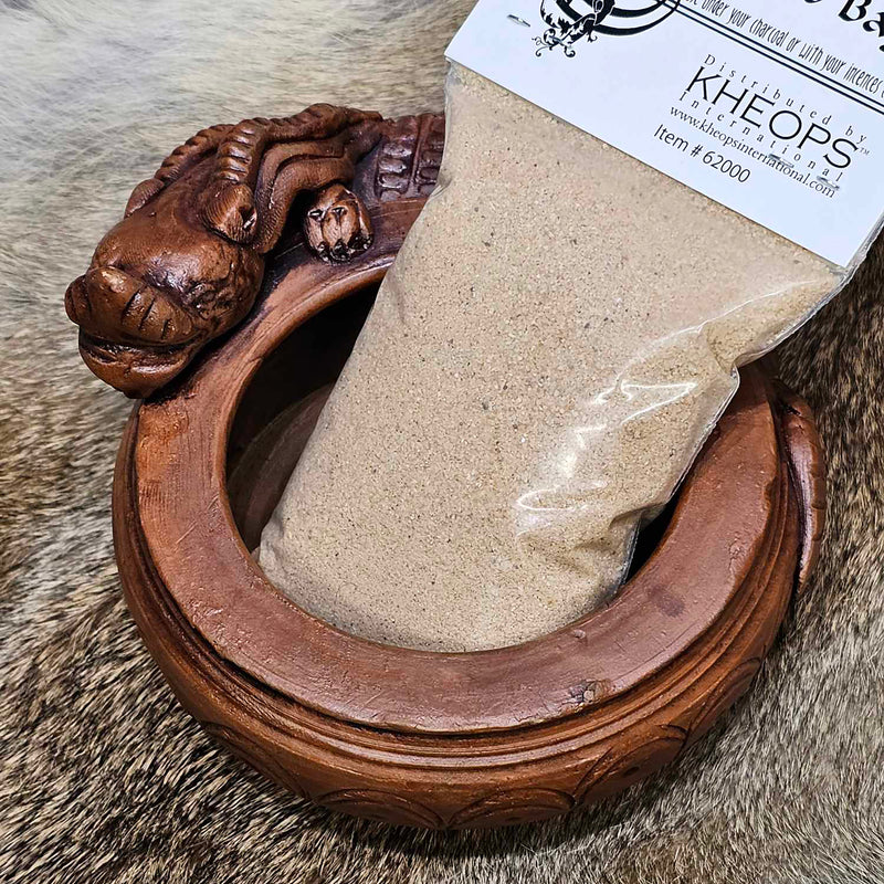 Ceramic Incense Burner Bowl - Dragon with Sand Bag - 4.75"