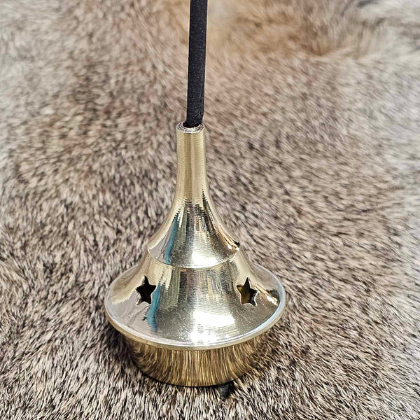 Small Brass Incense Burner - 2.25" Tall