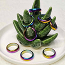 Ring - Rainbow Hematite Round Edged