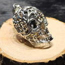 Cage pendentif tête de mort pour pierres roulées - 1"