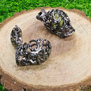 Cage pendentif tête de mort pour pierres roulées noir - 1"