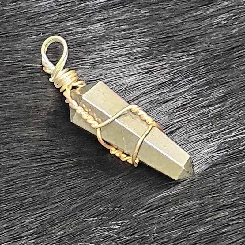 Pyrite Wire Wrapped Pendant - 1.5" to 1.75"