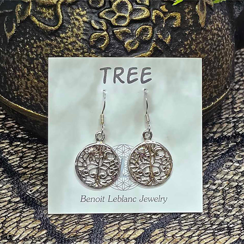 Sterling Silver Earrings - Celestial Tree