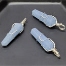 Angelite Wire Wrapped Pendant - 1" to 1.5" (Single)