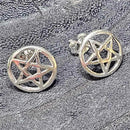 Sterling Silver Earrings - Pentacle Studs