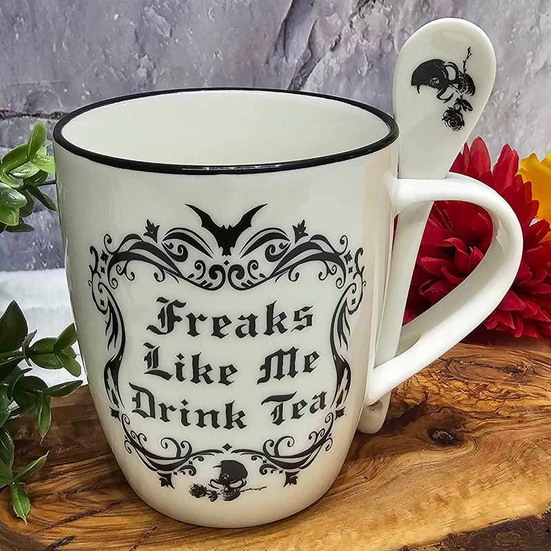 Freaks Like Me Drink Tea Mug & Spoon Set