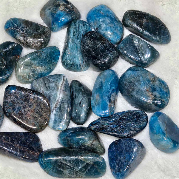 Blue Apatite Tumbled Stone