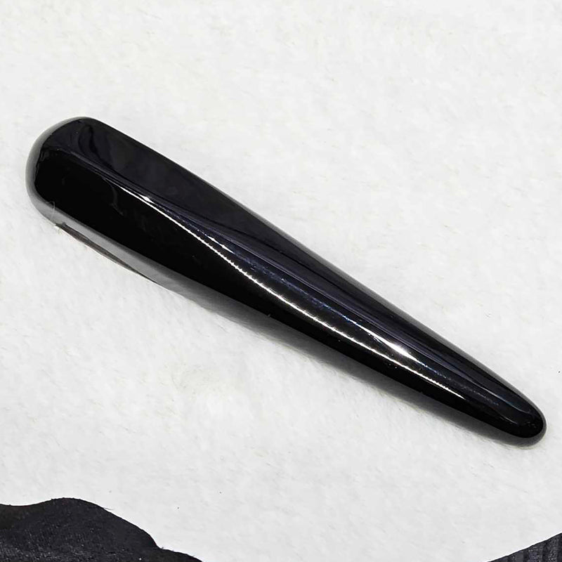 Baguette d'obsidienne noire - Env. 6" de longueur