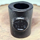 Mini bougeoir pentagramme en fonte