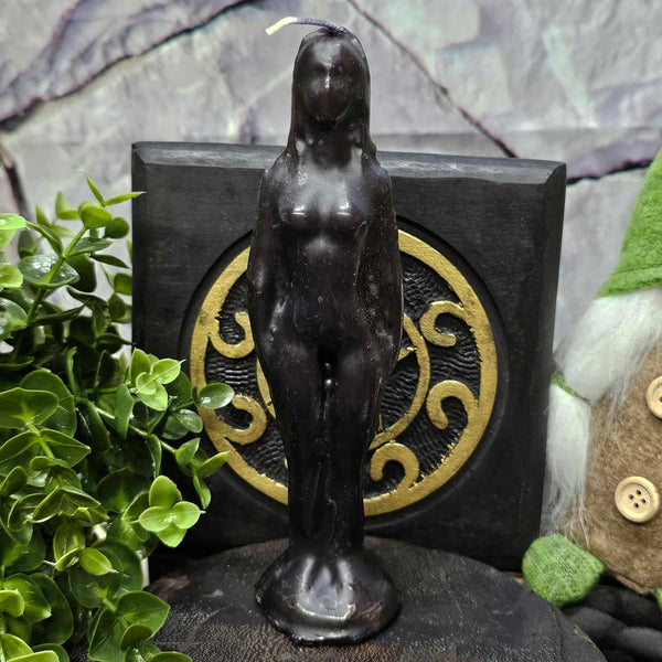 Woman Candle - Black - 7.25" Tall