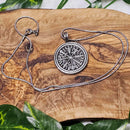 Vegvísir - Pendentif et collier Norse Wayfinder 