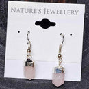 Crochet de berger - Pointe à facettes en quartz rose