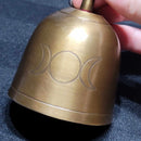 Brass Hand Bell with  Moon - 5"