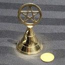 Cloche en laiton avec pentagramme - 4"