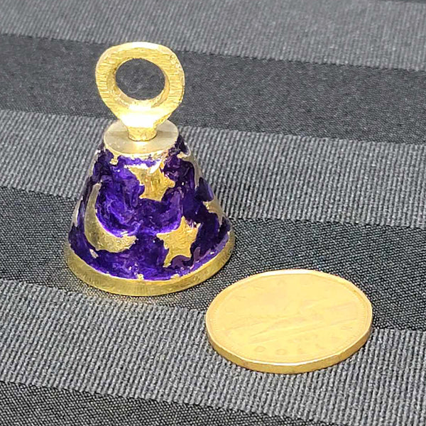 Mini Hand Bell with Stars & Moons - 1.5"