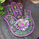 Black / Fuchsia Hamsa Incense Holder - Fatima