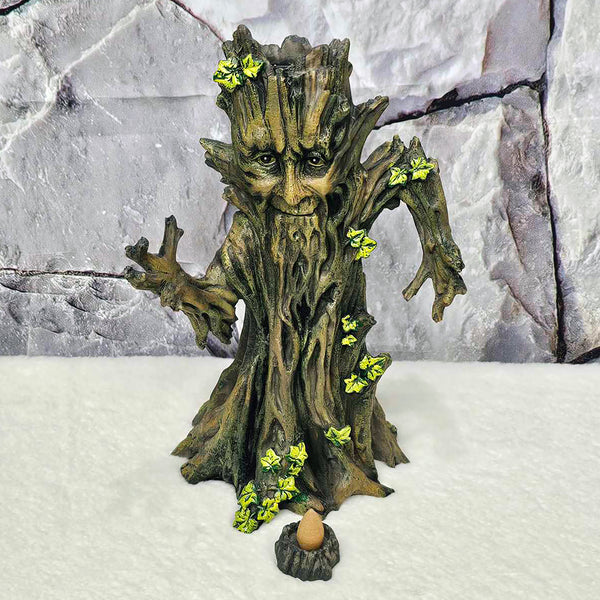 Polyresin Backflow Incense Holder - "Happy Tree"