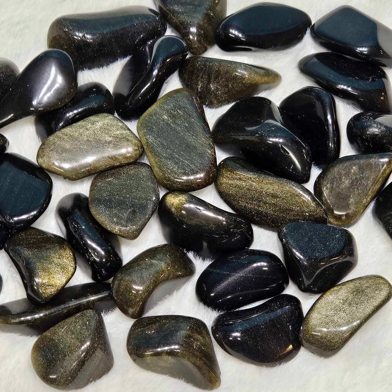 Goldsheen Obsidian Tumbled Stone