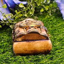 Wood Carved Treasure Chest - Pentagram 3" x 2"