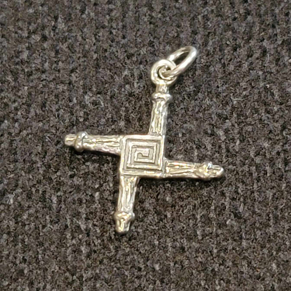 Brigid's Cross Sterling Silver Pendant (0.75")