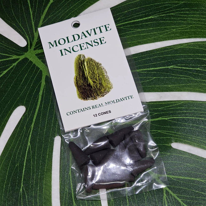 Moldavite Incense Cones (Package of 12)