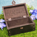 Boîte en bois non doublée - Hécate Triple Pentagramme 5" x 8"